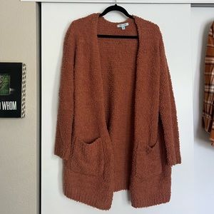 Terracotta Sherpa Cardigan